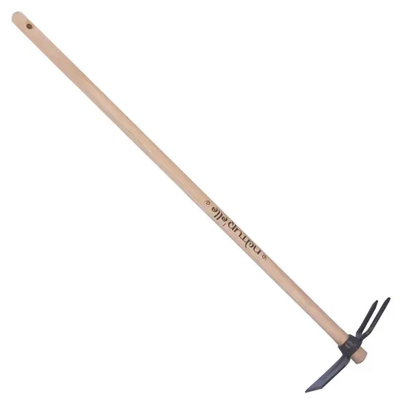 Serfouette panne & fourche forgée manche 100cm - Gris algue - PERRIN
