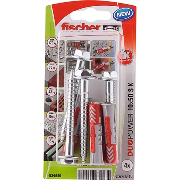 chevilles et tirefonds FISCHER, Diam.10 x L.50 mm - FISCHER