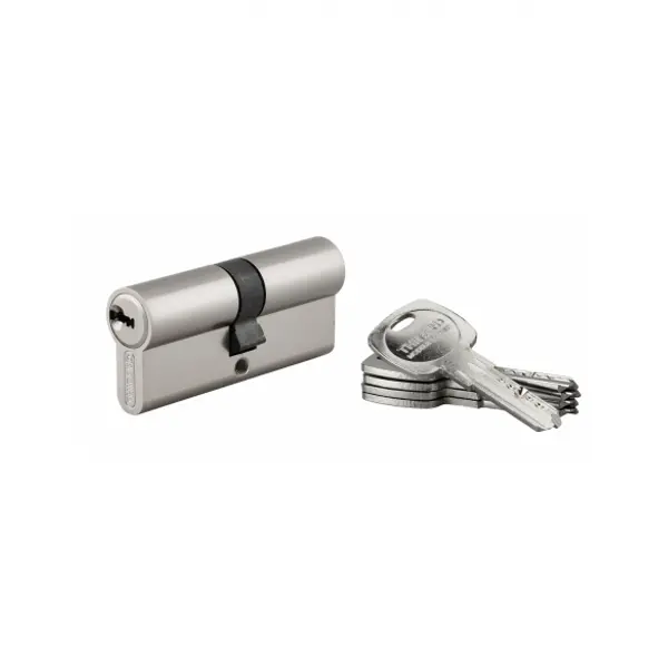 Cylindre de serrure double entrée Trafic 6, 35x35mm, anti-arrachement, anti-perçage, nickel, 5 clés - THIRARD