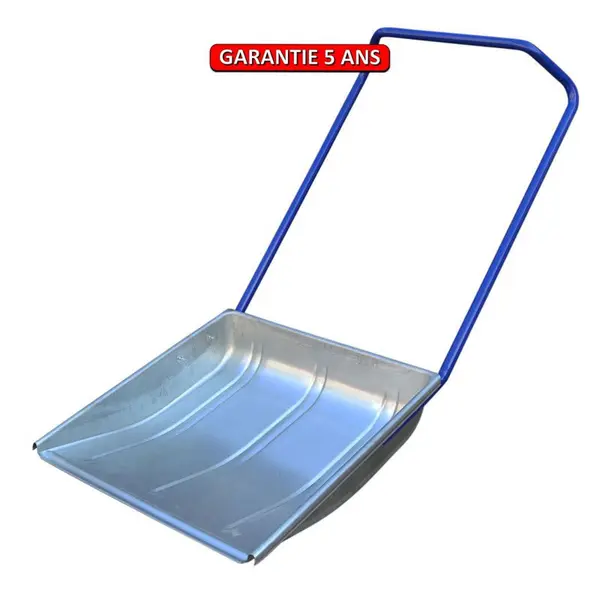 Traineau à neige galva petit modèle 600 x 600 manche ergo, outil pour le déneigement - PERRIN