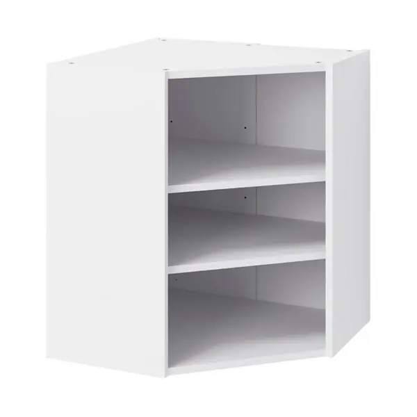Caisson haut d'angle blanc (porte 40cm) - L. 63 x H. 72 x P. 32cm
