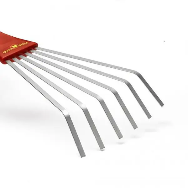 Petit balai à gazon MULTI-STAR - 12 cm - 6 dentes plates - sans manche - OUTILS WOLF