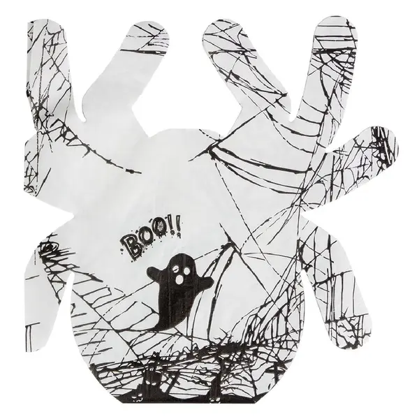 Serviette papier Halloween motif toile et fantôme x20