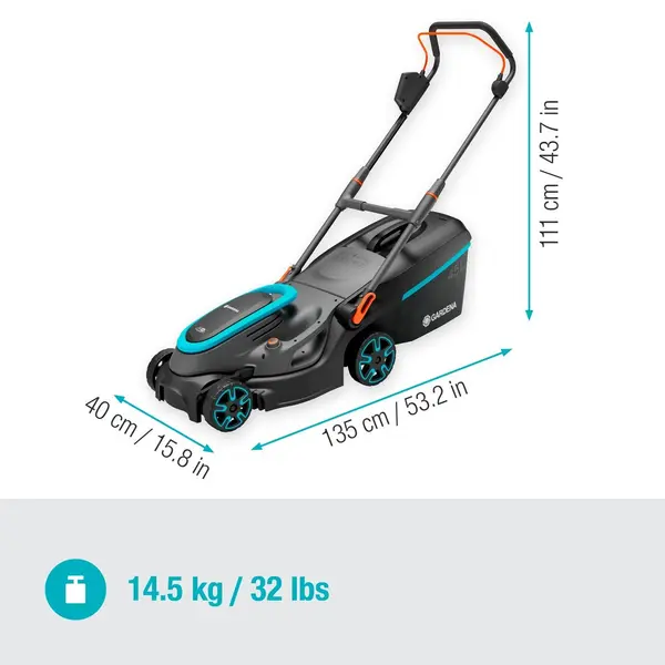Tondeuse PowerMax 37/36V P4A sans batterie - Coupe Ø 37 cm - jusqu'à 350m² - GARDENA