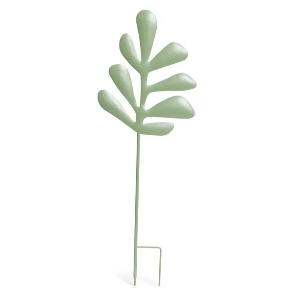 Décoration à planter feuille métal vert H70cm