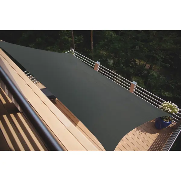 Voile d'ombrage carrée - Austral - ardoise 3,6 x 3,6 m - protection solaire - Jardiline