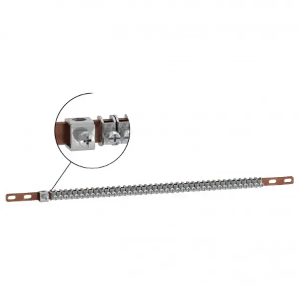 LVS04202 Schneider LOT DE 2x Linergy TB - collecteurs de terre à cavaliers - 20 étriers - Longueur 200mm