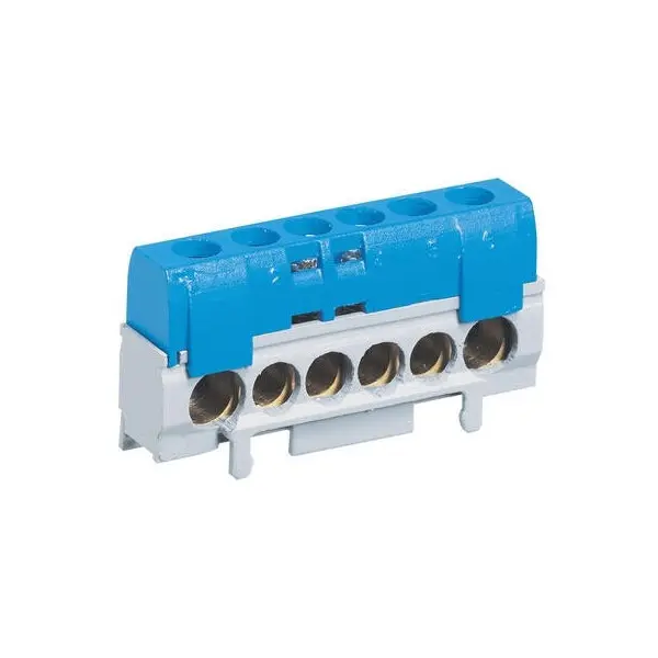 Bornier de répartition IP2X neutre - 1 connexion 10mm² à 35mm² - bleu - legrand - 004815