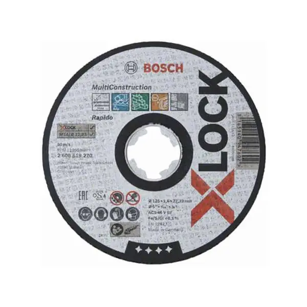BOSCH Disque à tronçonner droit X-LOCK - Multi Construction