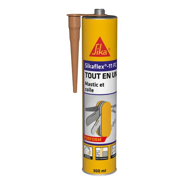 Mastic colle "Sikaflex" 11 FC+ beige - cartouche 300 ml