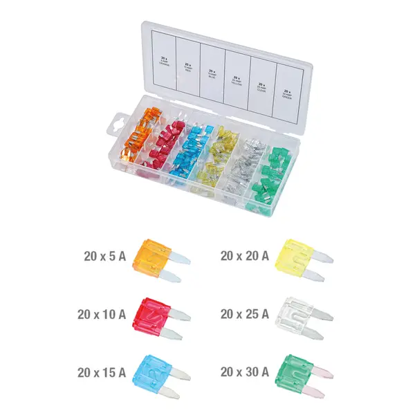 Assortiment de mini-fusibles 120 pcs