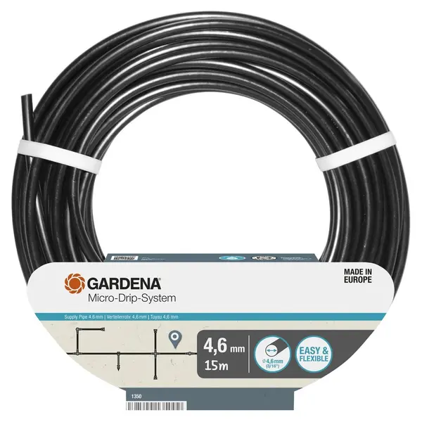Tuyau de raccordement de micro-irrigation Ø 4,6 mm - 15 m - GARDENA