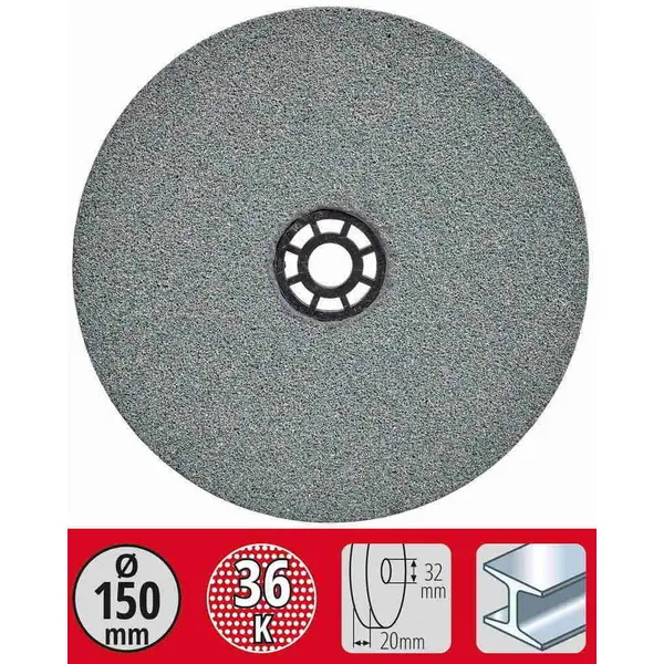 Meule gros grain 150x12,7x20 mm G36 - KWB by Einhell