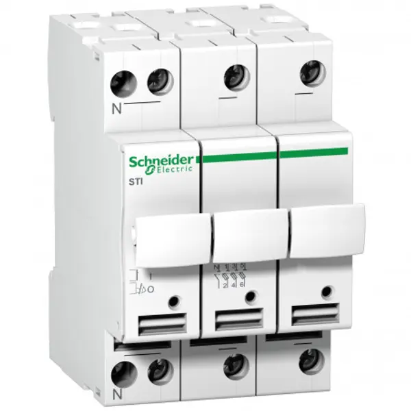 A9N15657 Sectionneur porte fusible Schneider 20A - 3P+N - pour fusibles 8x31mm - Schneider Acti9 STI