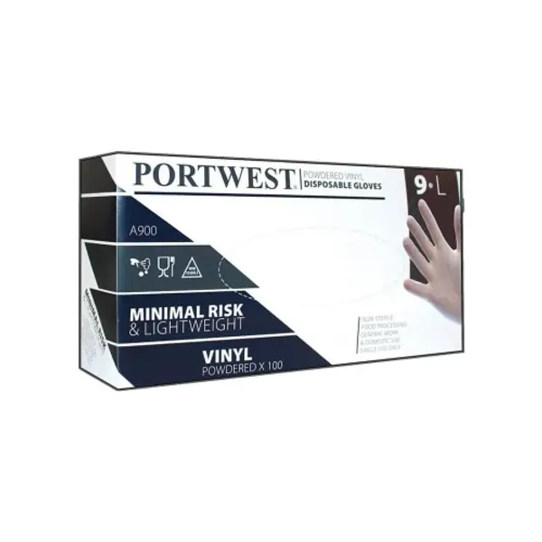 Gants vinyle transparent - PORTWEST A900