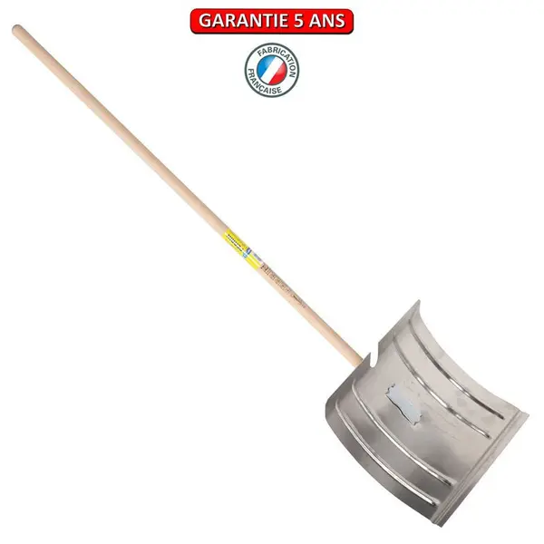 Poussoir à neige aluminium 42 cm fix rapide manche 1,30 m, outil pour le déneigement - PERRIN