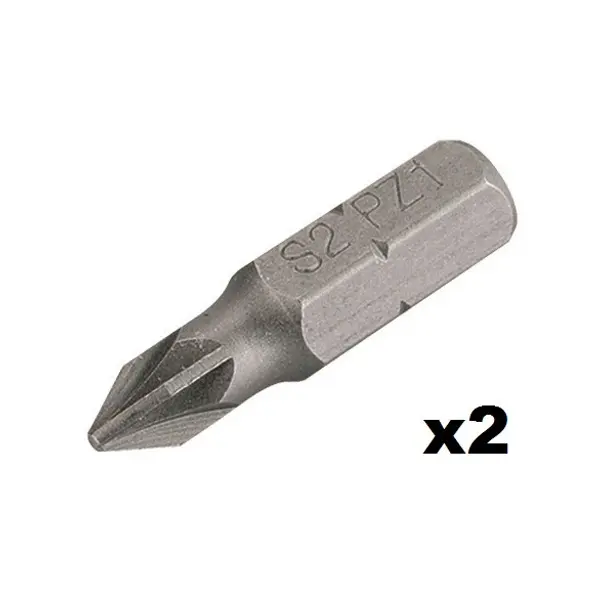 Embout de vissage Pozidriv n°3 (25mm) - 2 pièces - Kreator