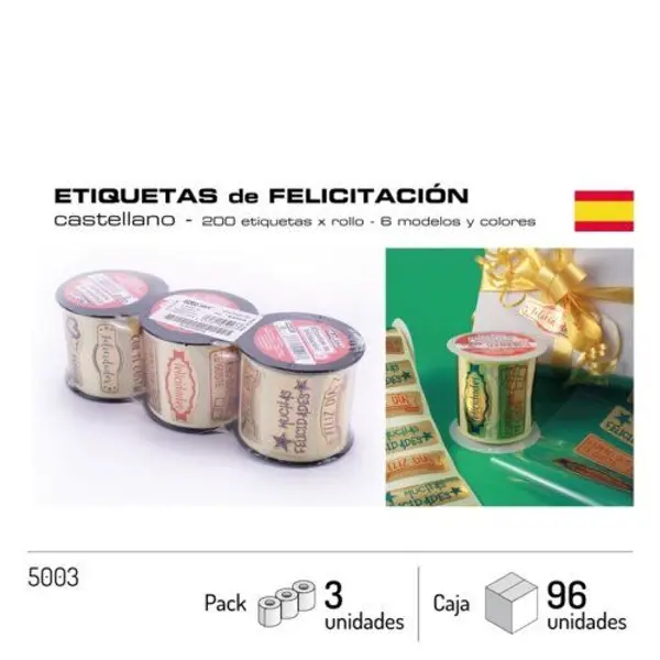 Etiquetas Rollo Surt.Castell(200) R-5003