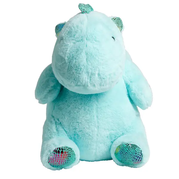 Peluche dragon polyester 35x28x30cm bleu