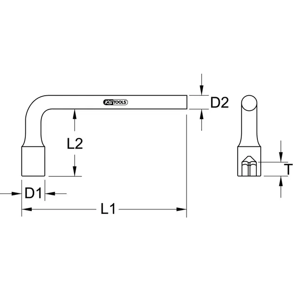 Clés à douille L coudées à 75° BRONZEplus