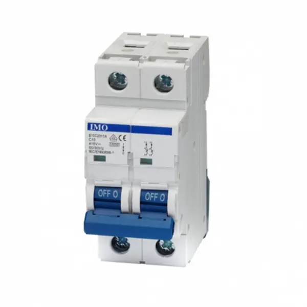 Disjoncteur bipolaire 2P - 20A - 10kA - courbe C - À vis - IMO B10C2020A