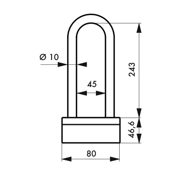 Antivol U anse acier cémenté gaînée, Ø10mm, largeur 70mm, hauteur 300mm - THIRARD