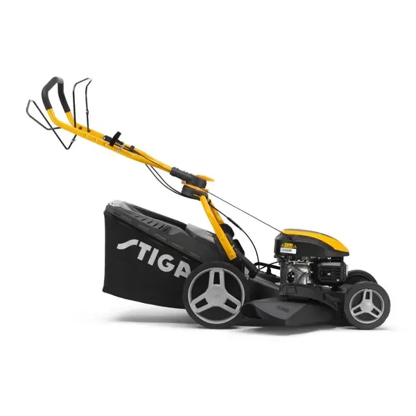 Tondeuse à gazon thermique 139 cm³ - Combi 748S - largeur coupe 46 cm - indicateur bac plein 60L - ejection arrière et mulching - Stiga