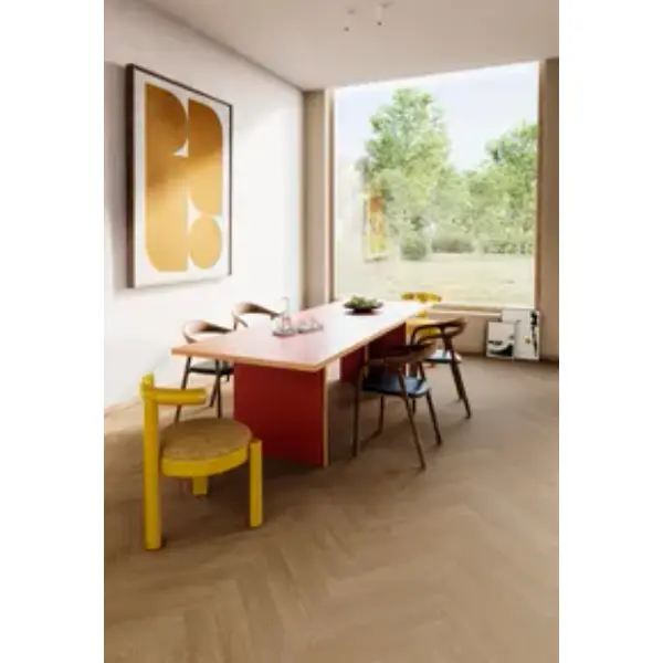 Lame de sol vinyle clipsable avec sous-couche intégrée - SPIRIT SOUL 55 Herringbone - Aria - 609,6 x 107,95 x 6 mm - Couche d'usure de 0,55 mm