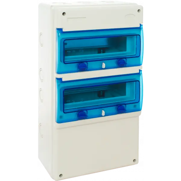 1322P Coffret électrique étanche pour prises - 2 rangées de 11 modules - IP65 - Solera Indubox