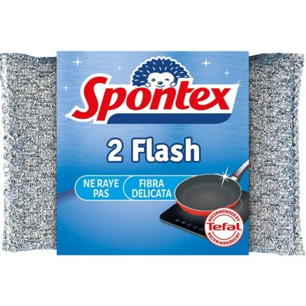 Spontex 2 éponges à récurer grattant flash