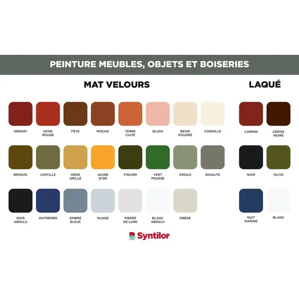 Peinture de rénovation meuble et objet SYNTILOR nuit marine laque 0,5L - SYNTILOR