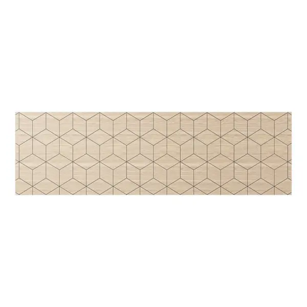 Crédence réversible polygone bois / géométrique blanc L.180 x H.60 cm x Ep. 3 mm