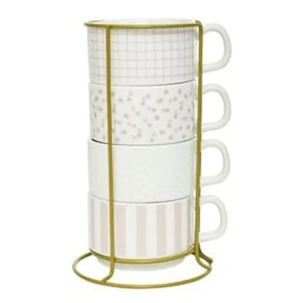 Tasse empilable motif assorti 23cl x4