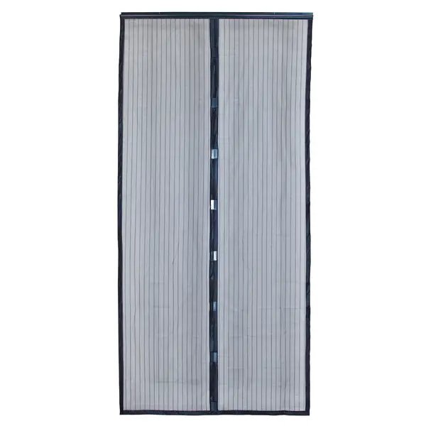 Moustiquaire de porte magnétique - Moustimagnet - 100 x 220 cm - polyester noir 2 bandes - Jardiline