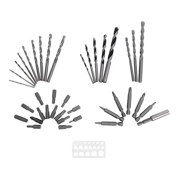 Coffret 40 pièces forets et embouts de vissage bois métal béton avec mallette