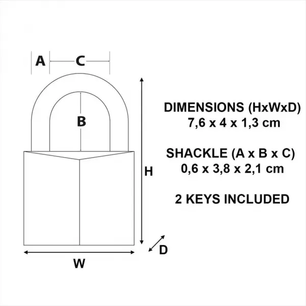 Cadenas à clé MASTER LOCK laiton, l.40 mm - MASTER LOCK
