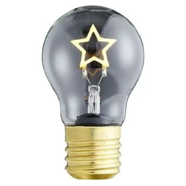 Ampoule USB rechargeable filament LED étoile jaune Ø7xH12cm