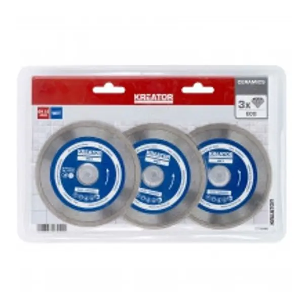 Disques diamant carrelage, faïence - promo 3 disques 125 mm 22,2 mm 1,9 mm - Kreator