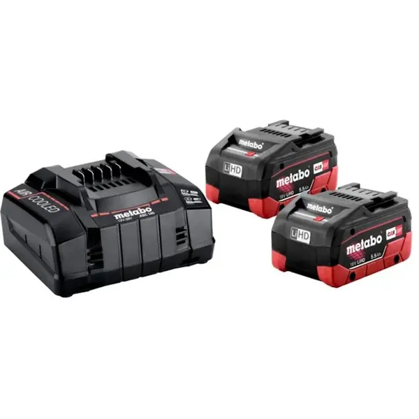 Pack énergie 18 V Pack 2 Batterie 18V chargeur ultrarapide - 2x5,5Ah - batterie incluse - Metabo