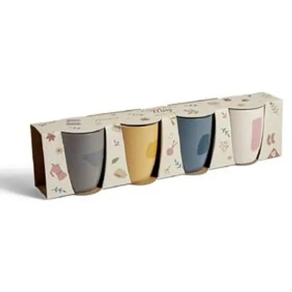 Coffret 4 mug faïence 35cl
