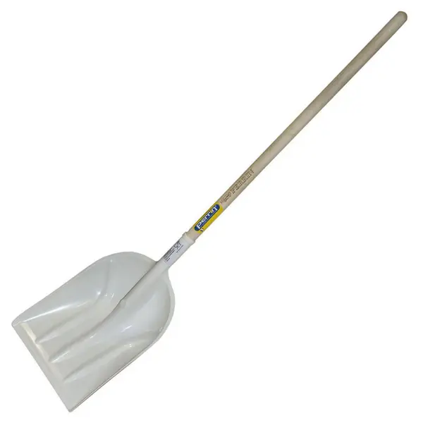 Pelle à neige plastique alimentaire manche 1,20 m, pour le déneigement et l'agriculture - PERRIN