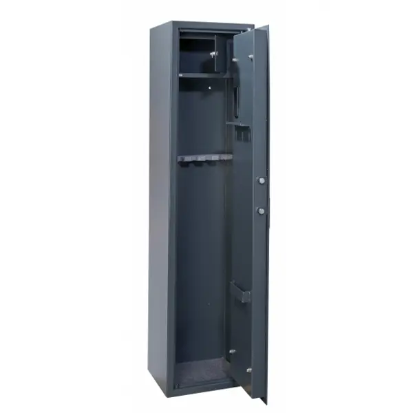Armoire à fusils Cardiff, fermeture électronique à code, 2 pênes, capacité de 5 fusils - THIRARD