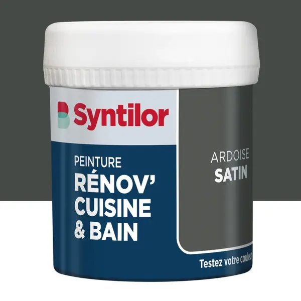 Testeur peinture meuble ardoise satin SYNTILOR Renov' cuisine et bain 0.075l - SYNTILOR