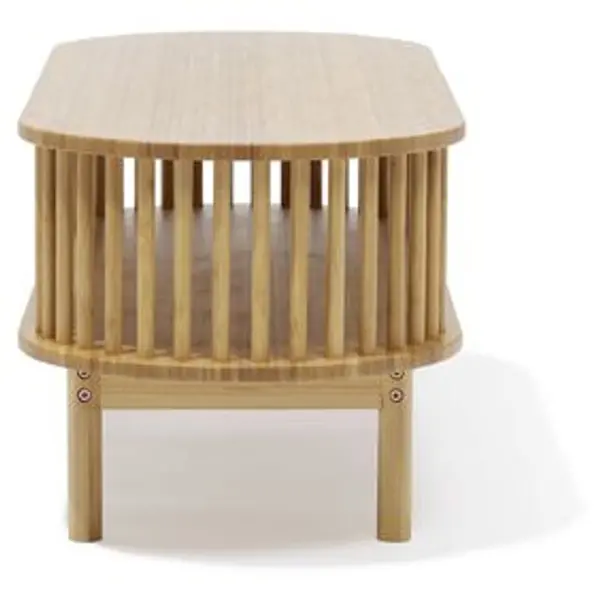 Table basse Gaïa bambou naturel - L100xP39xH36,5cm