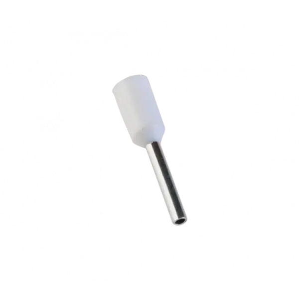 Embouts de câblage pour fil souple section 0,5mm² - Blanc - Collerette isolante - Sachet de 100 pièces