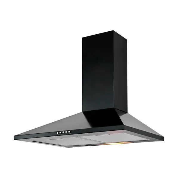 Hotte cheminée de cuisine noire - 60 cm