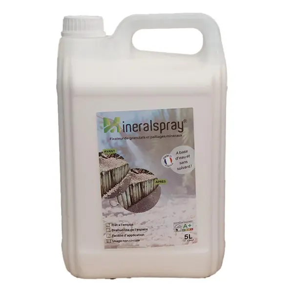 Colle de fixation pour graviers MINERALSPRAY, 5000ml, 16m² transparent - MINERALSPRAY