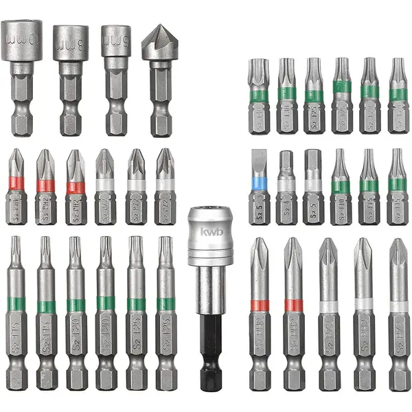 Coffret 34 embouts de vissage pour Perceuse Visseuse sans fil - KWB by Einhell