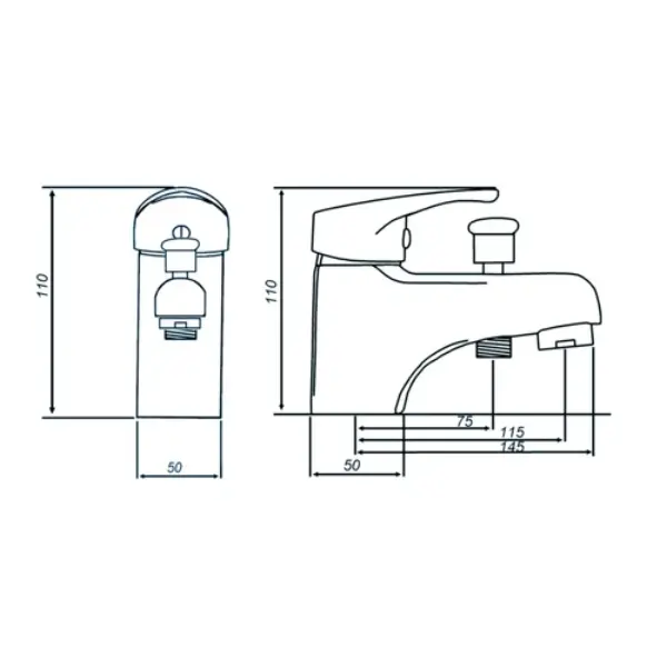 Mitigeur bain douche monotrou Kondor plus - chrome