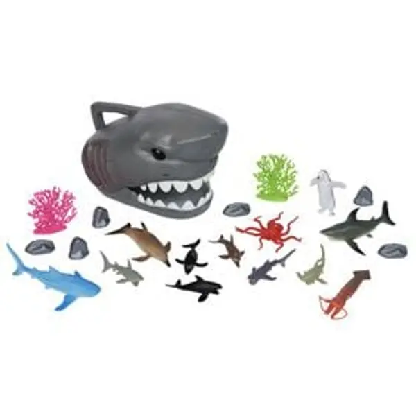 Tête de requin + 20 figurines
